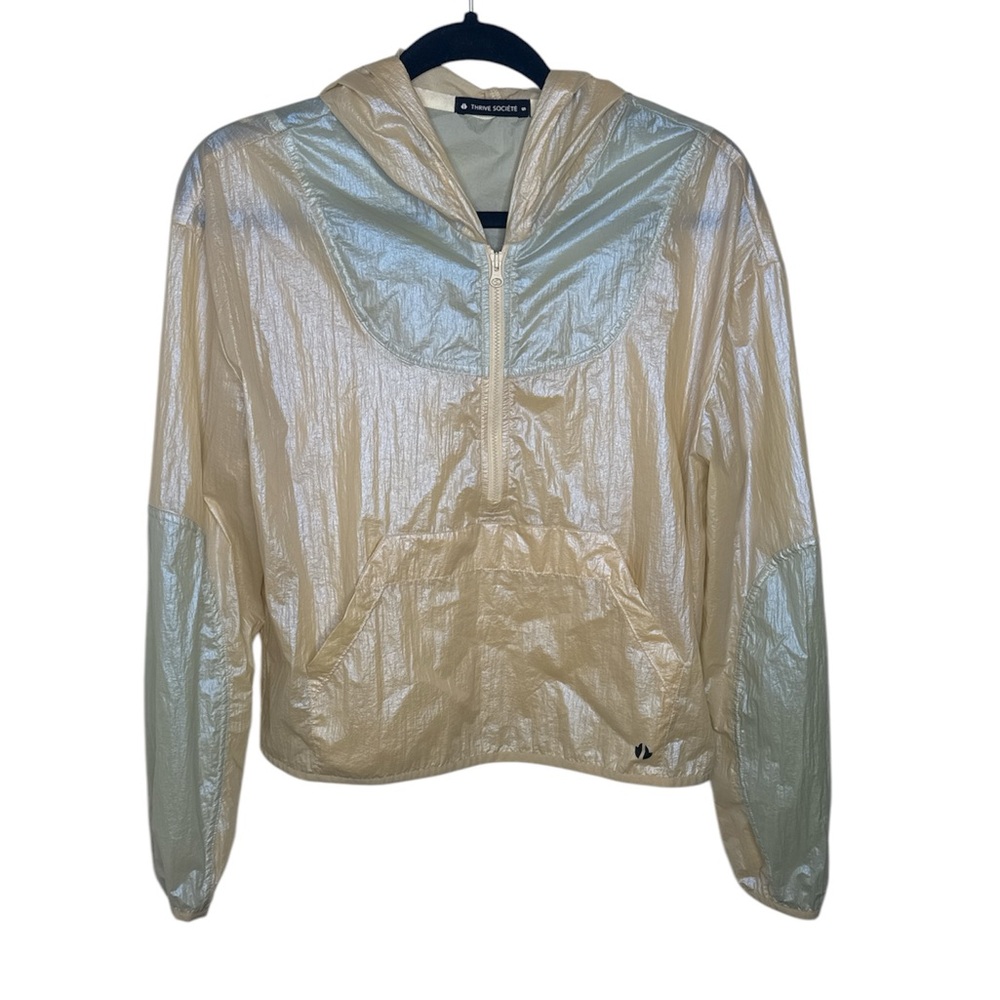 Thrive Societe pullover metallic windbreaker jacket